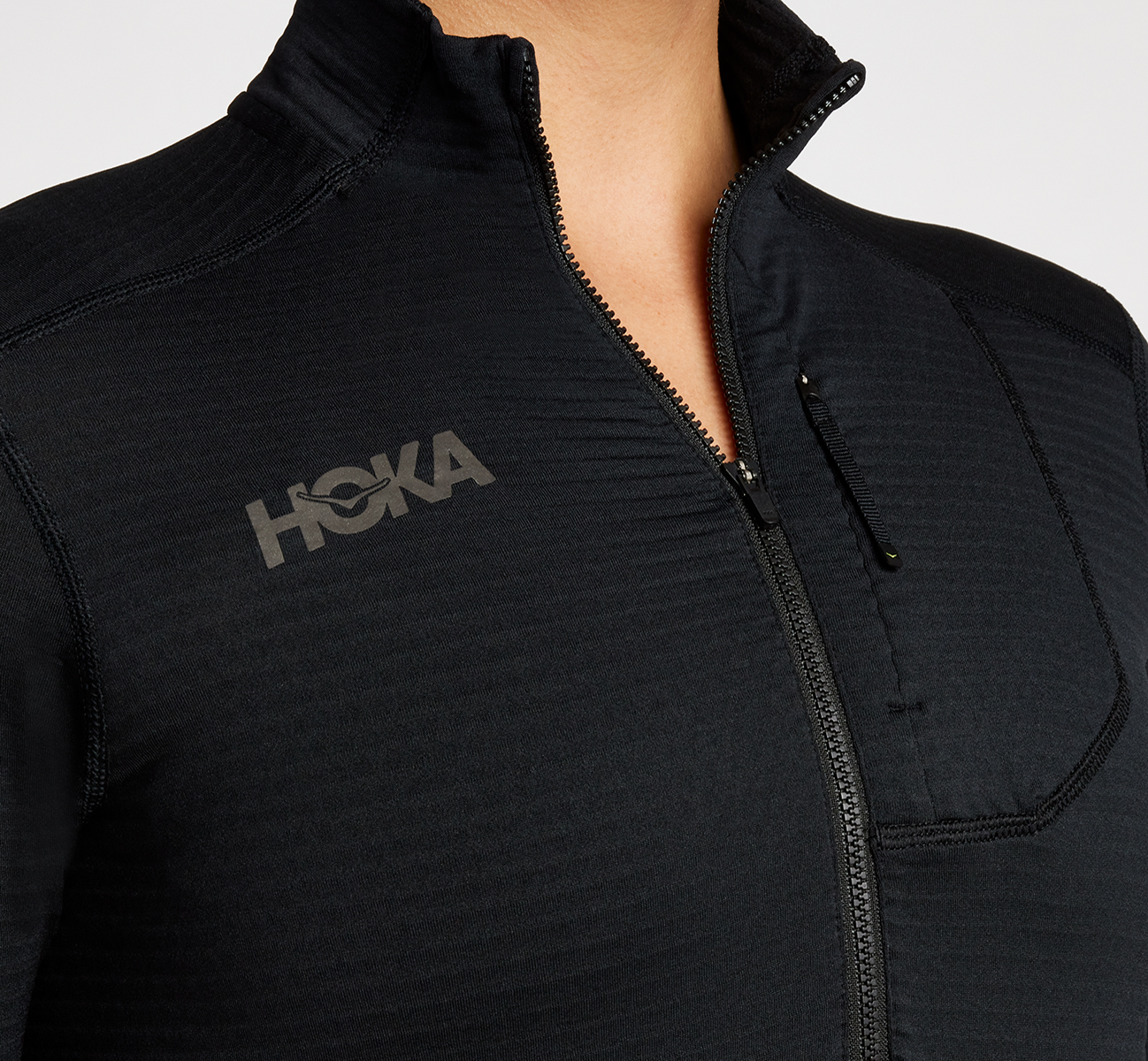 Half Zip Dame Black