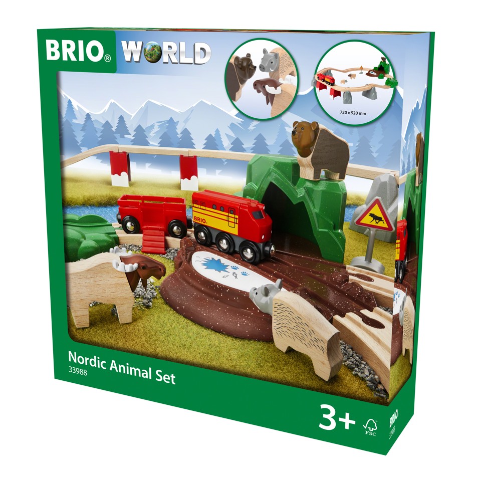 BRIO - Togbane med nordiske dyr (4-33988)