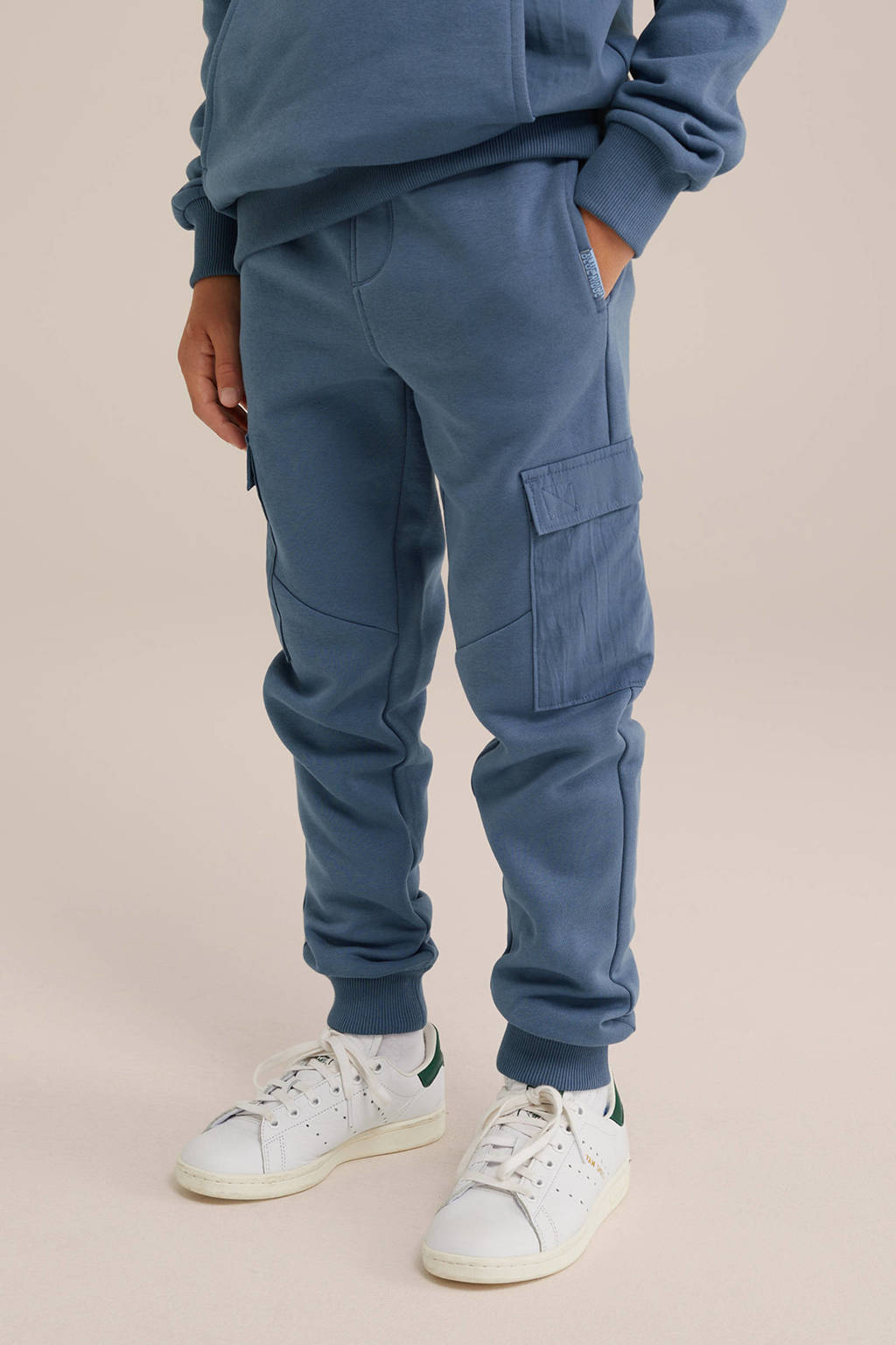WE Fashion cargobroek blauw