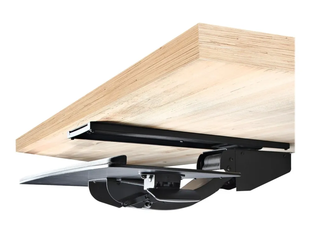 StarTech.com Under Desk Keyboard Tray, Full Motion & Height Adjustable Keyboard and Mouse Tray, 10