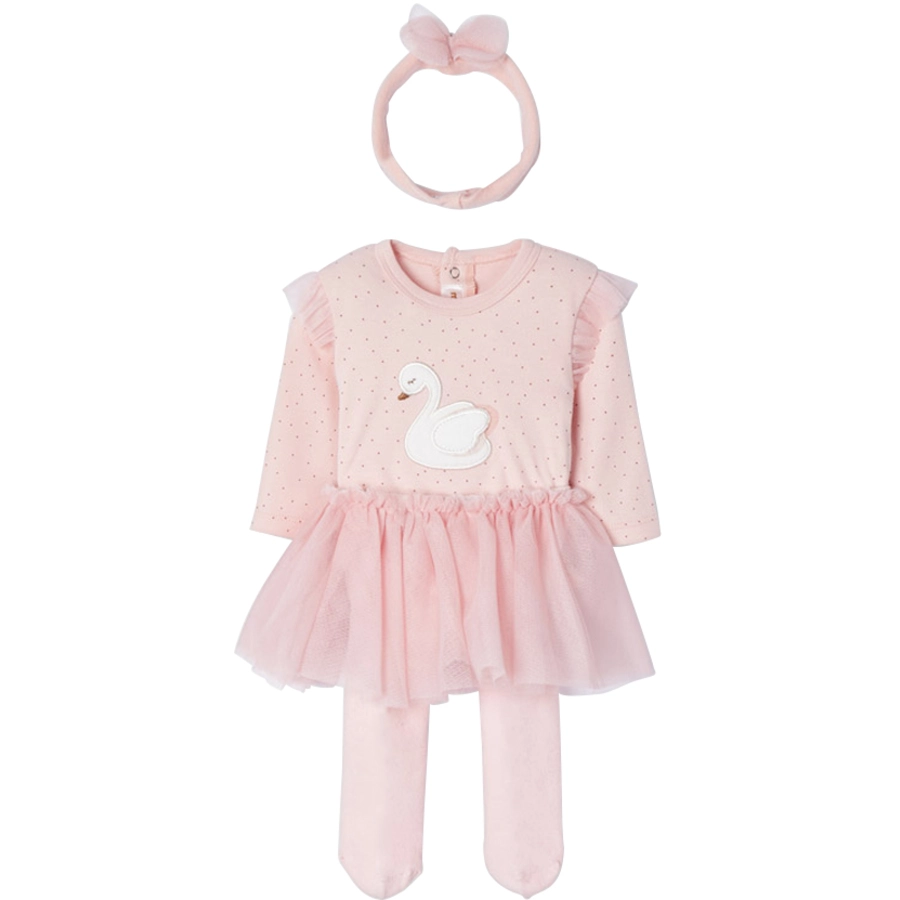 Mayoral Set aus Rock Tutu und Body mit Haarreifen rosa