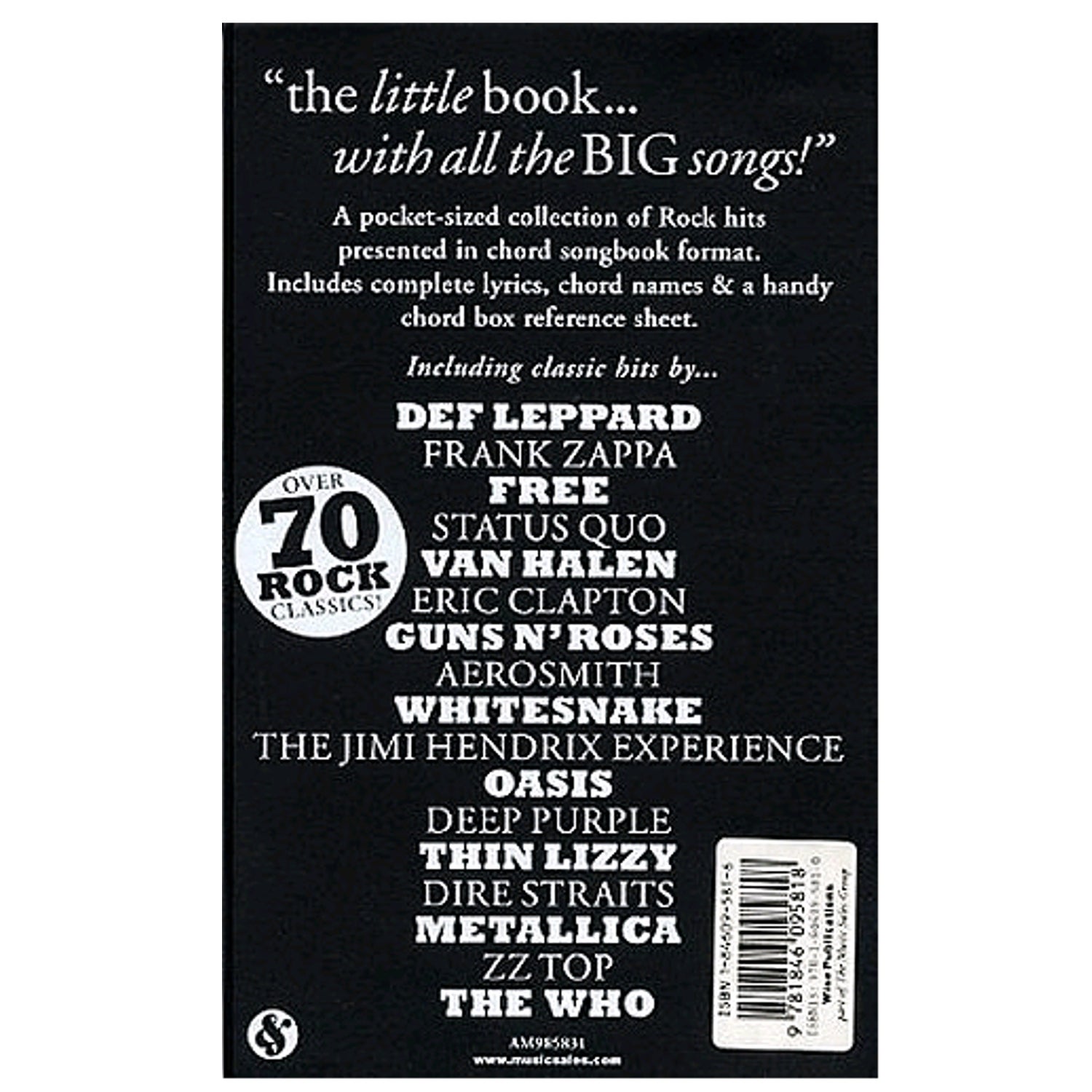 MusicSales The Little Black Book of Rock Hits