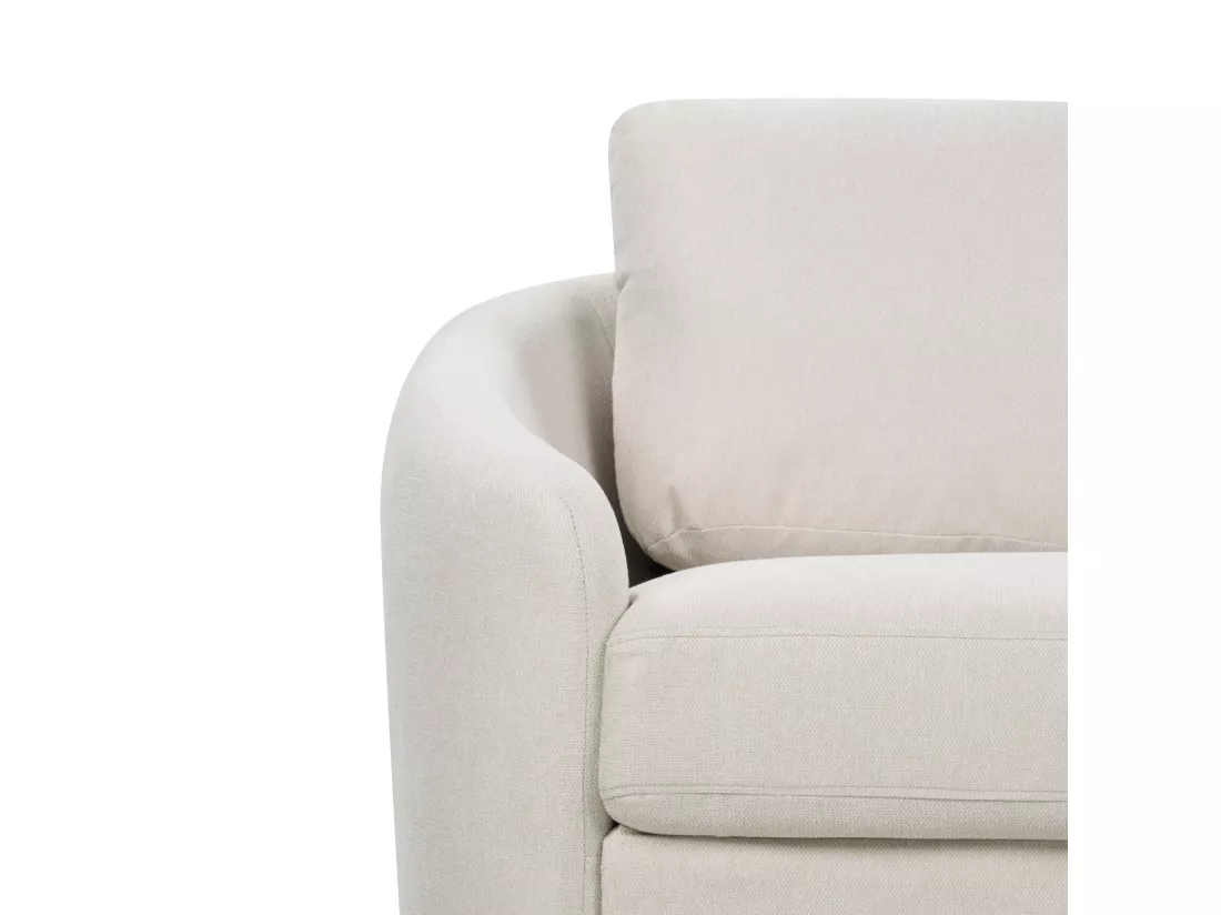 Canapé 2 places en tissu beige clair TROSA