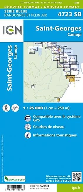 IGN - IGN 4723 SB SAINT GEORGES CAMOPI 1 25 000