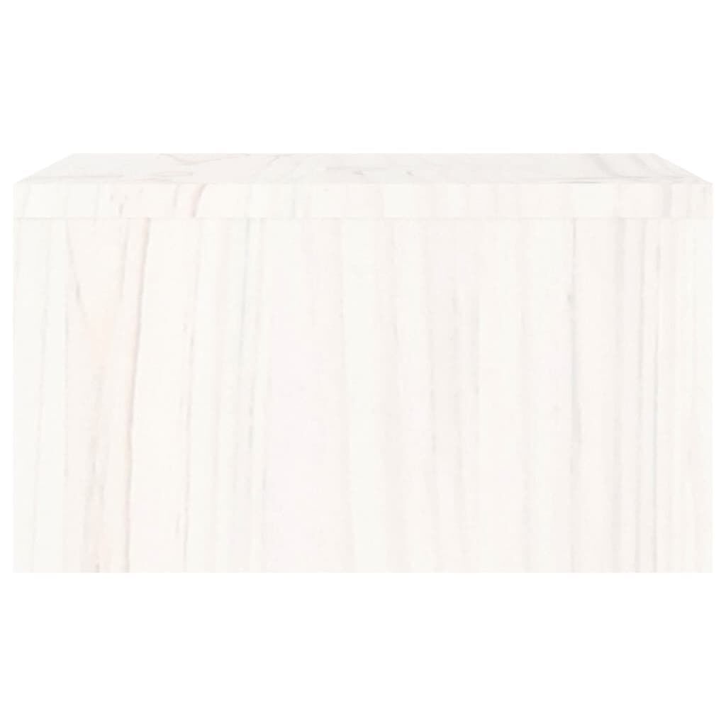 vidaXL Monitorstandaard 50x27x15 cm massief grenenhout wit