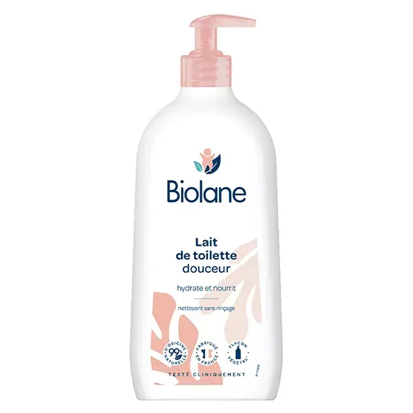 Biolane - Lait de toilette - Bébé - Nettoie Visage, Corps et Siège - 750ml