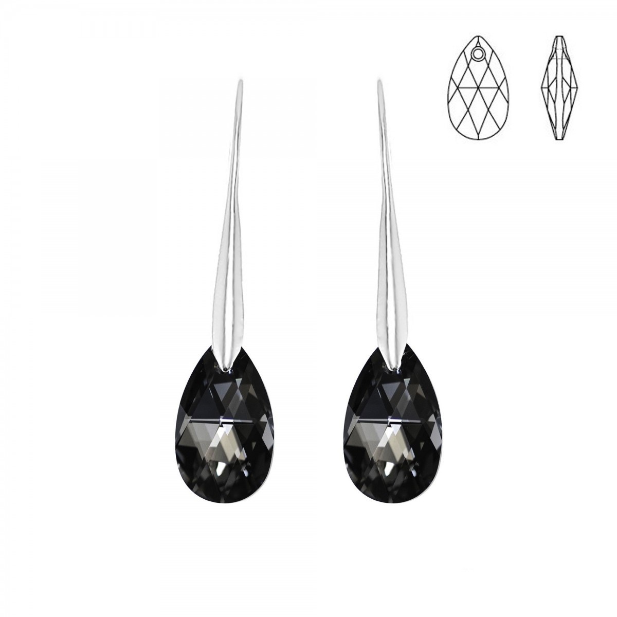 Boucles d'oreilles SC Crystal ornées de Cristaux scintillants