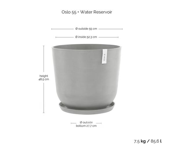 Ecopots Kunststoff-Topf Oslo mit Wassersystem,