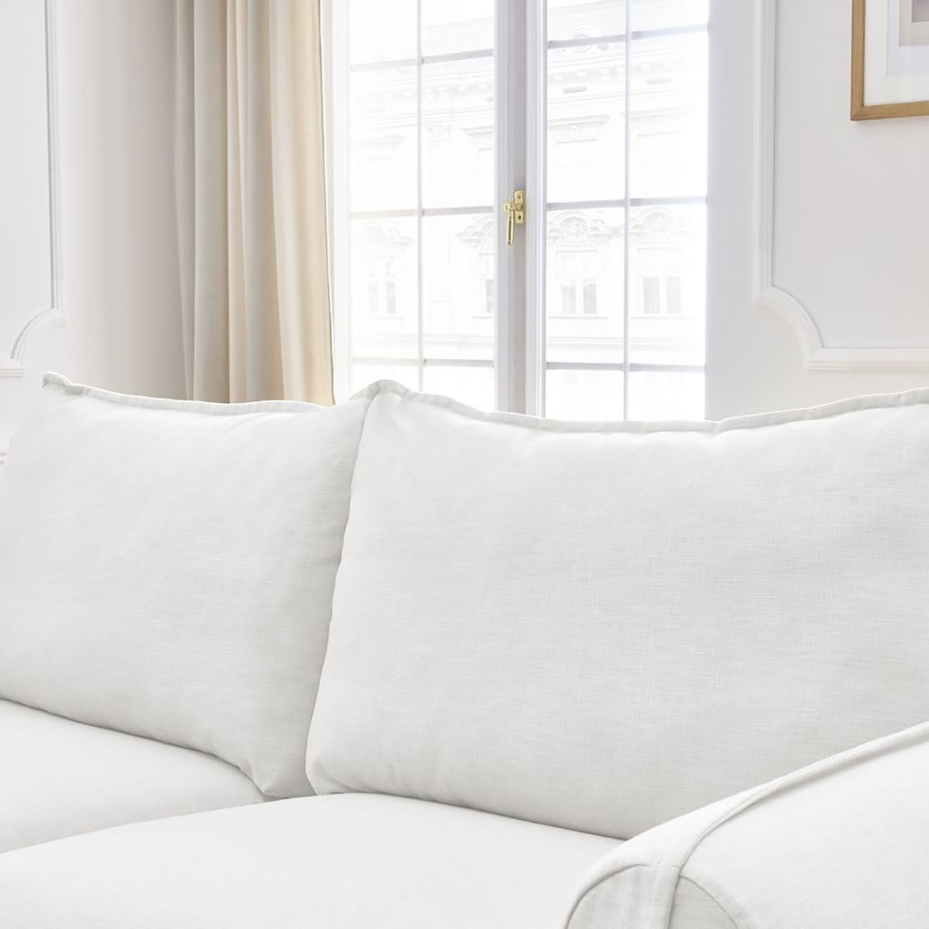 Bobochic Canapé droit convertible express 3 places Archimède 160 blanc - 236x106x93 cm