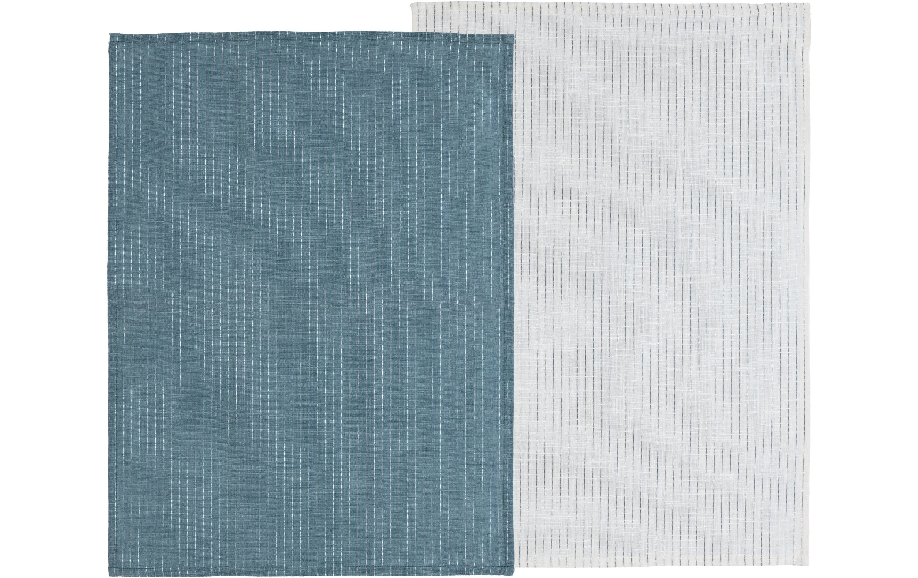 Geschirrtuch-Set Chambray Soft 2 Stück, Blau/WeissGeschirrtuch Set aus Bio-Baumwolle