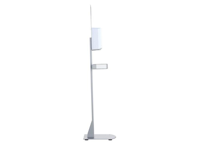 Multibrackets Desinfektionsmittelständer Hygienebox Stand w MB Hygienebox Standmontage, weiss / 9646 Infrarot Auto-Sensor 0-12 cm, 1 Liter Tank, ABS