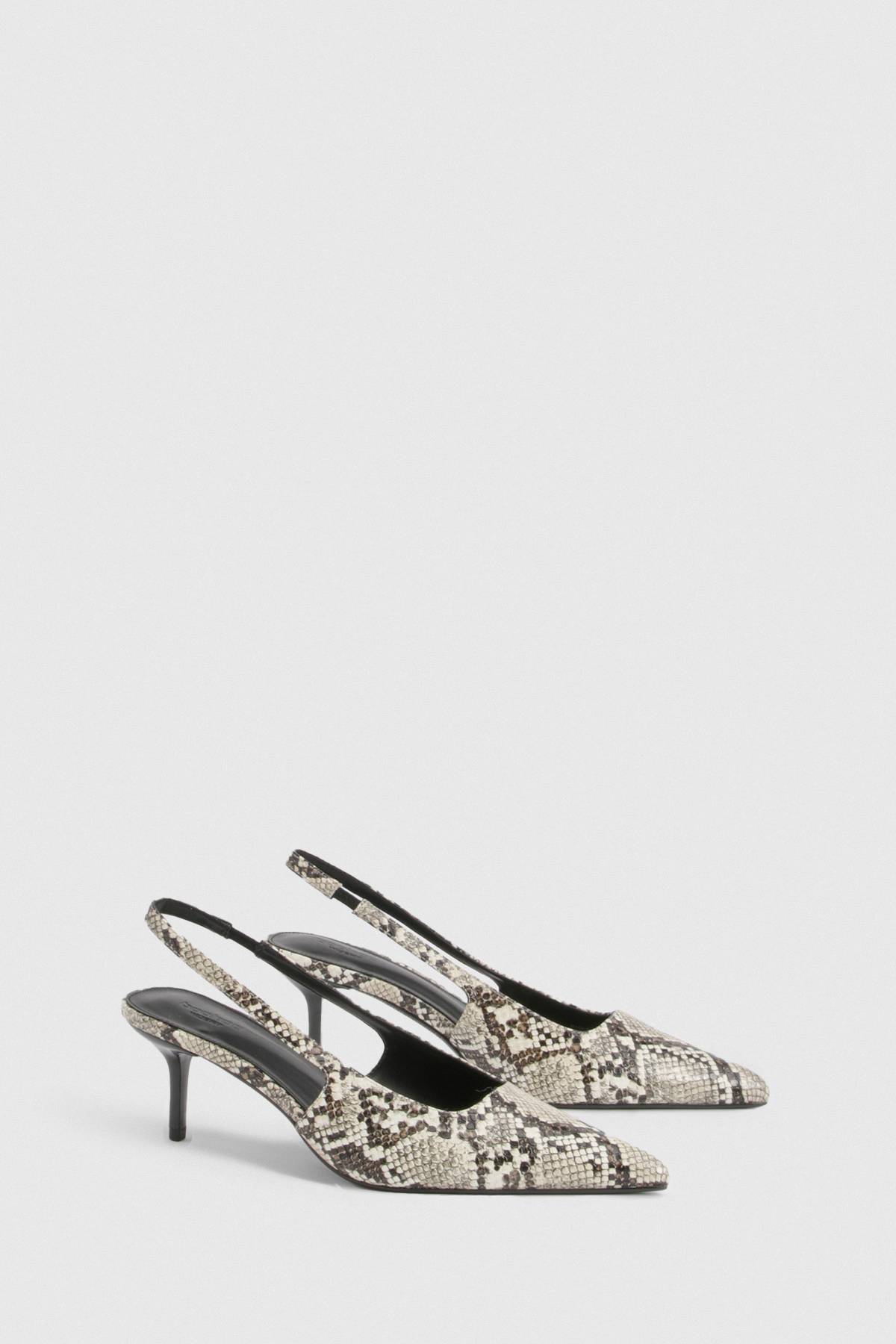 boohoo Escarpins Imprimé Synthétique Coupe Large