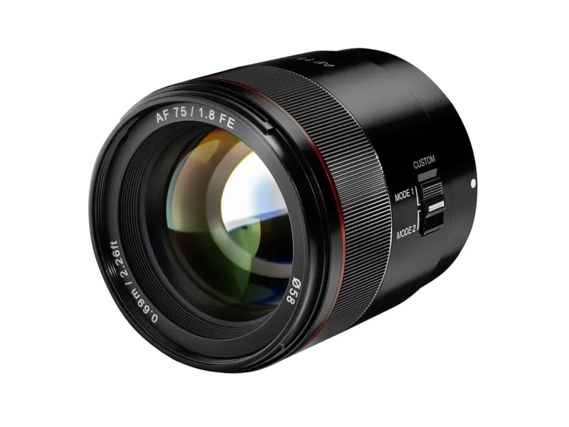 Samyang AF - Telefoto objektiv - 75 mm - f/1.8 FE - Sony E-mount - for Sony Cinema Line; a VLOGCAM; a1; a1 II; a6700; a7 IV; a7C; a7C II; a7CR; a7R V; a9 III
