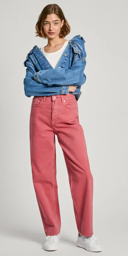 PEPE JEANS<br>Calça jeans larga e folgada, cintura alta