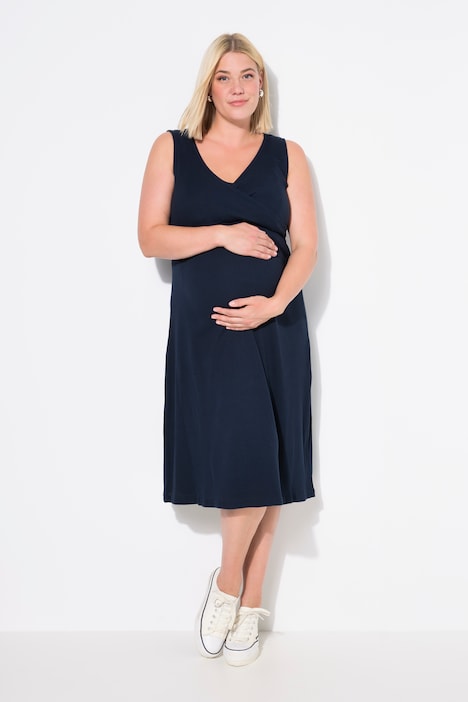 Bellieva-Kleid, Stillfunktion, Rippjersey, Wickeloptik, ärmellos