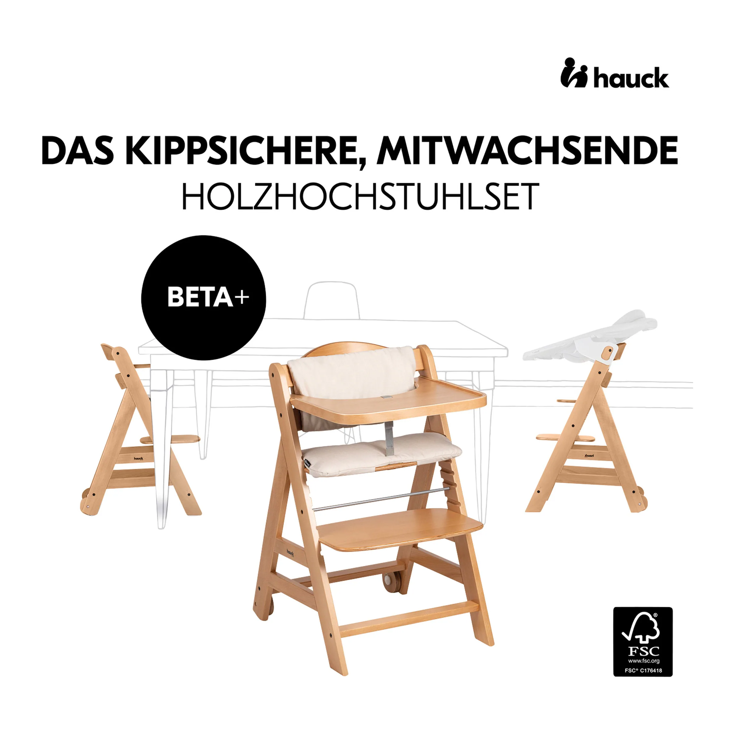 Hauck Hochstuhl Beta+ Natural