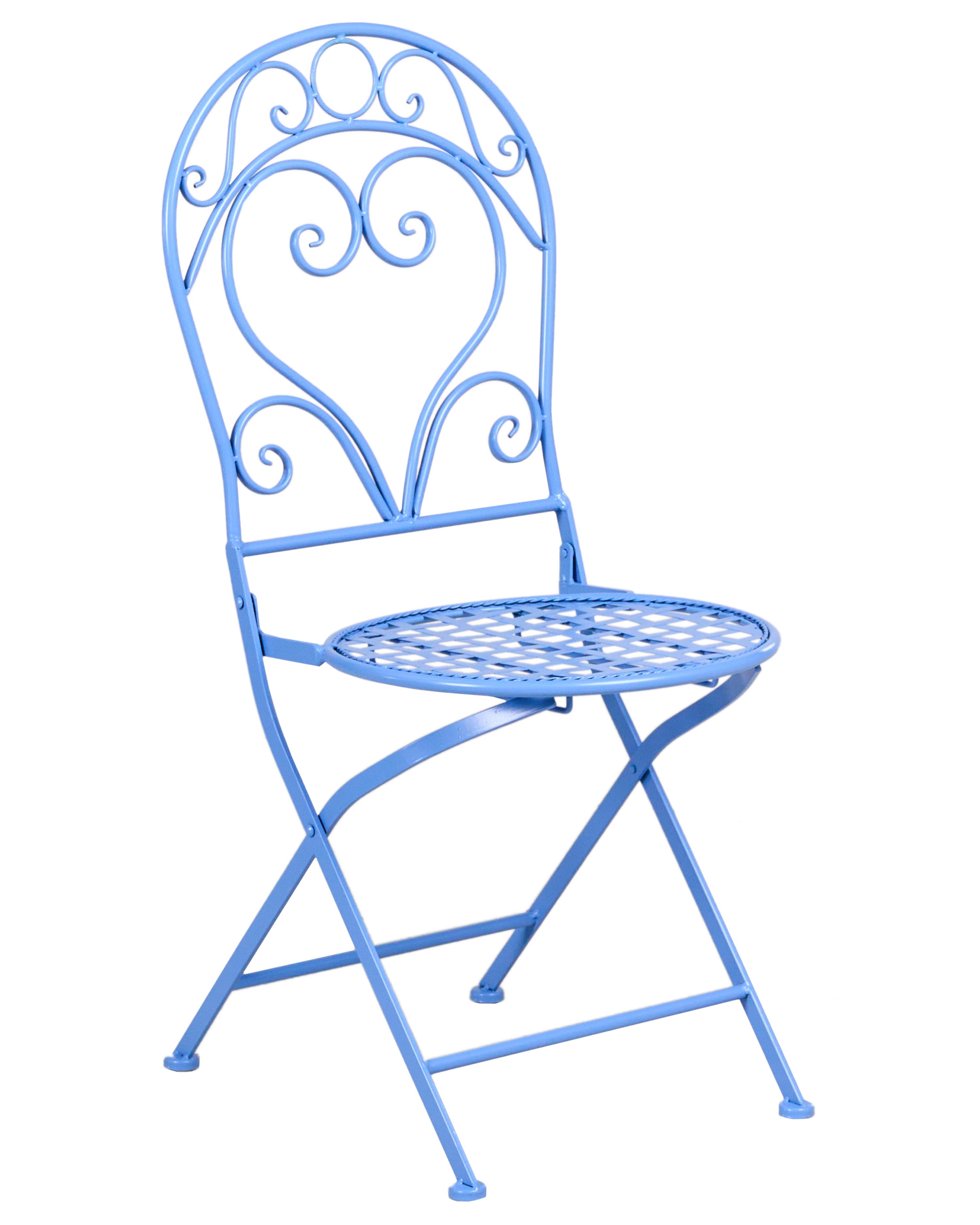 Set van 2 tuinstoelen ALBINIA Metaal Blauw