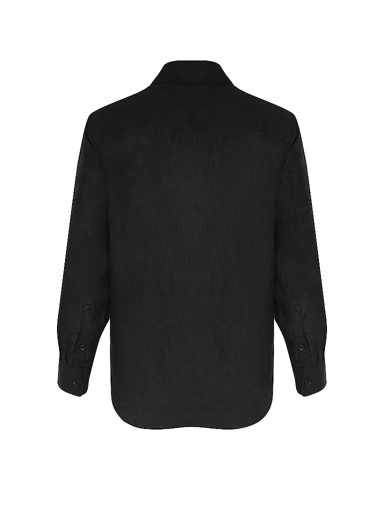 TOMMY HILFIGER Leinenbluse schwarz