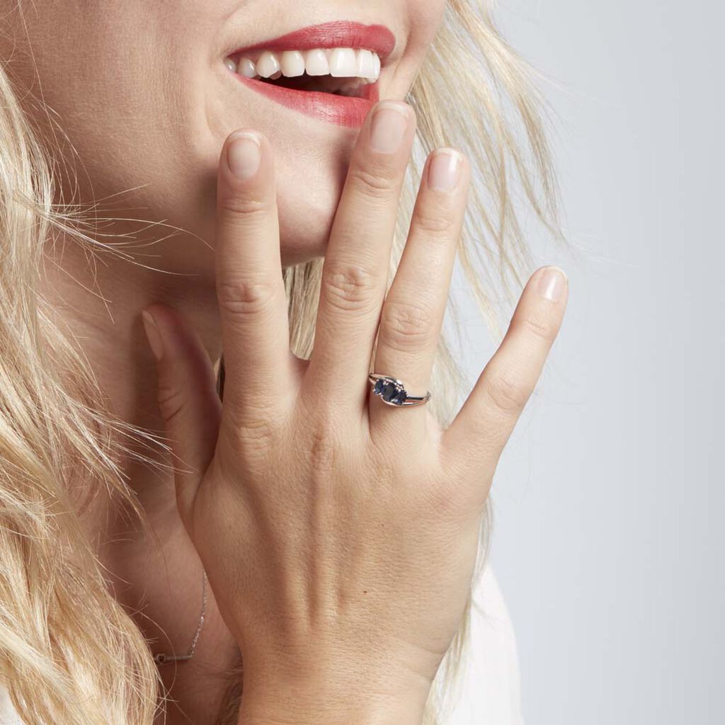 Bague Or Blanc Jaire Saphir