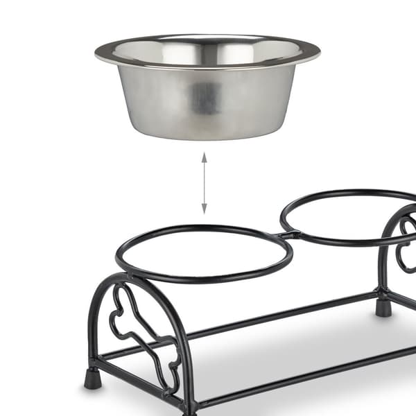 Hundeskålsett med holder