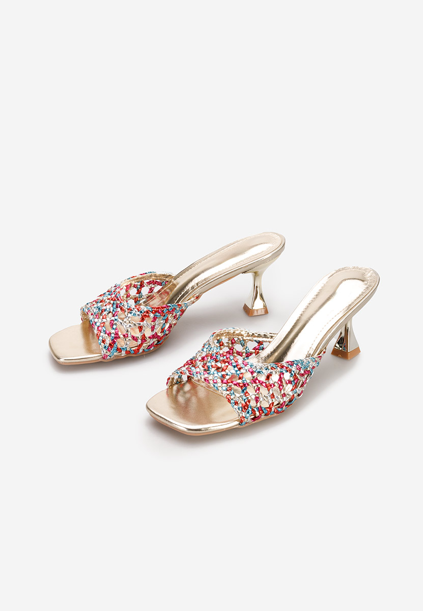 Pantoufles à talon multicolores Letira