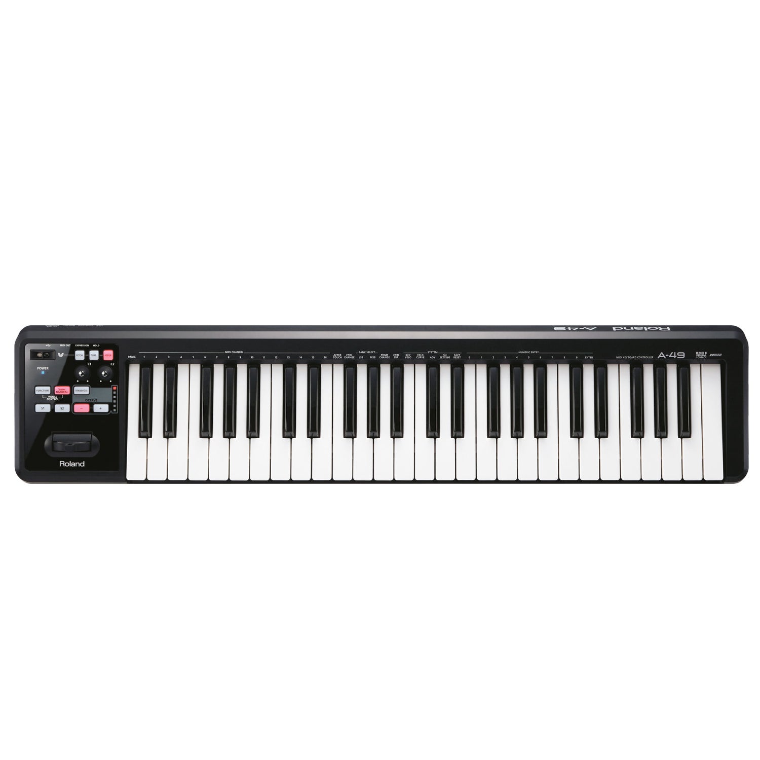 Roland A-49BK Midi-keyboard zwart