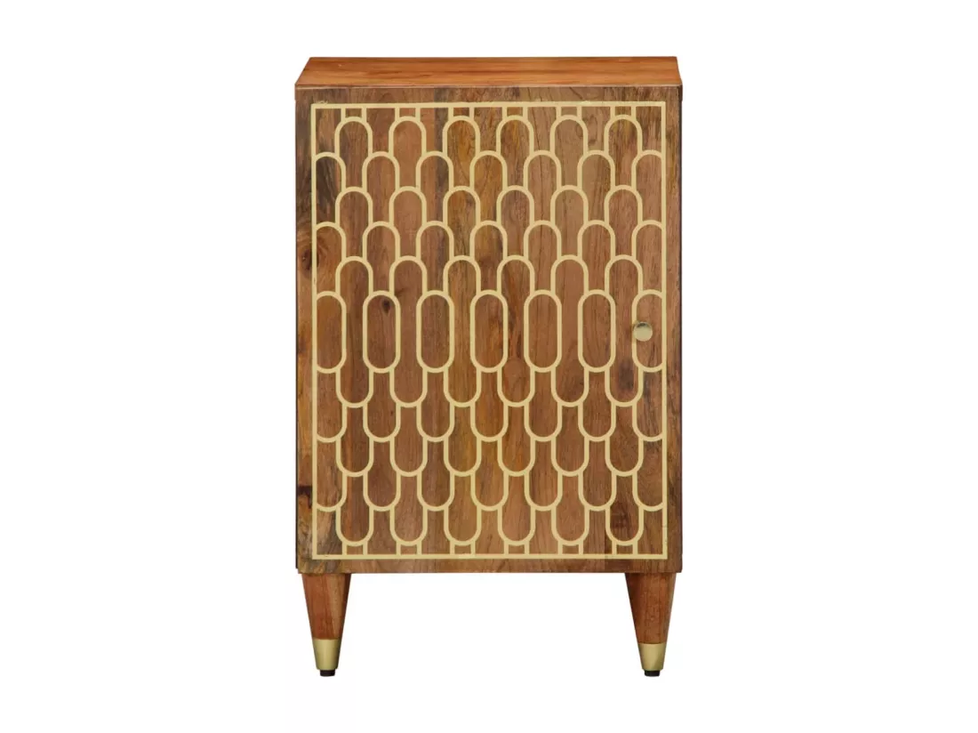 Armoire de salle de bain 38x33x58 cm bois massif de manguier