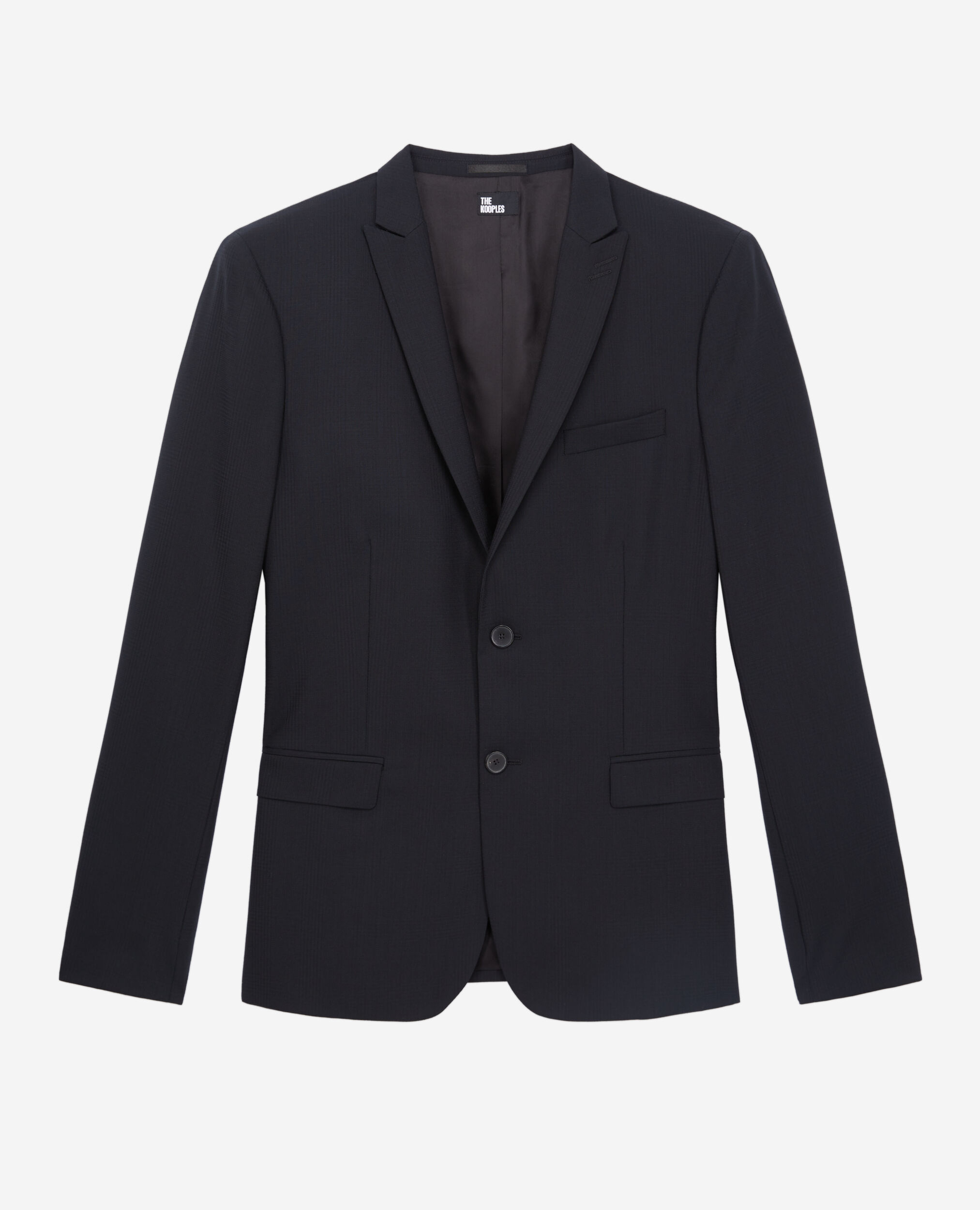 Veste de costume Prince Galles en laine bleu marine