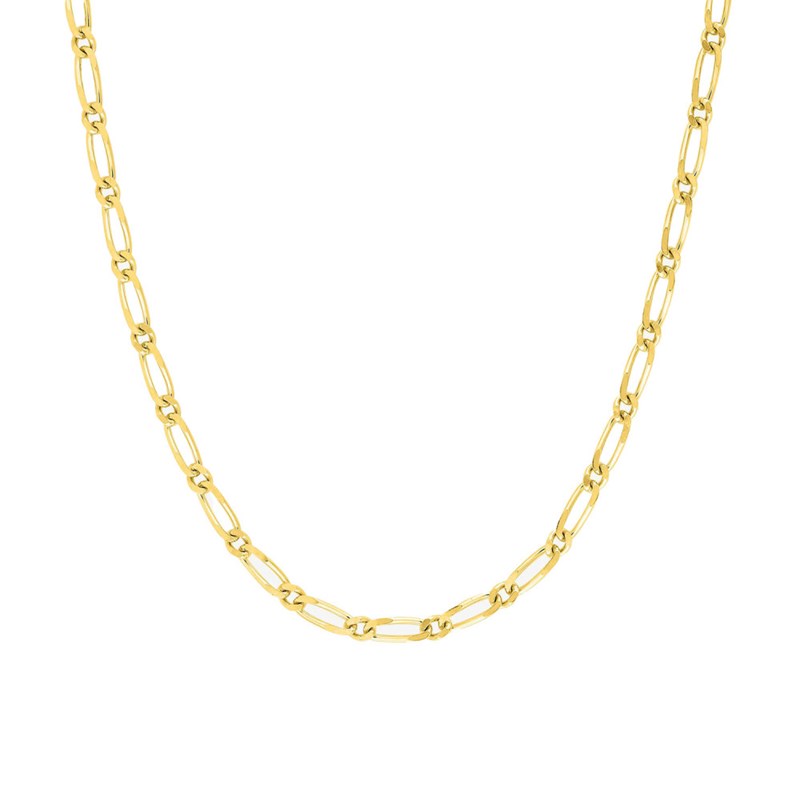 Bracelet Mixte 18 cm  - Cheval alterné - Or 18 Carats - Largeur 2 mm