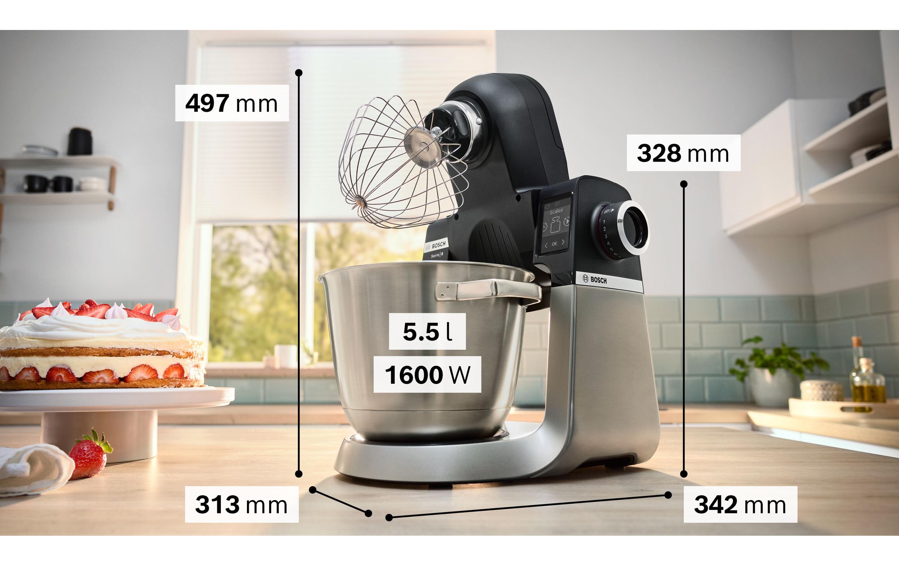 Küchenmaschine Serie 6 MUMS6ZS17 Edelstahl/Schwarz<br>Multifunktionales Küchengerät mit Waage