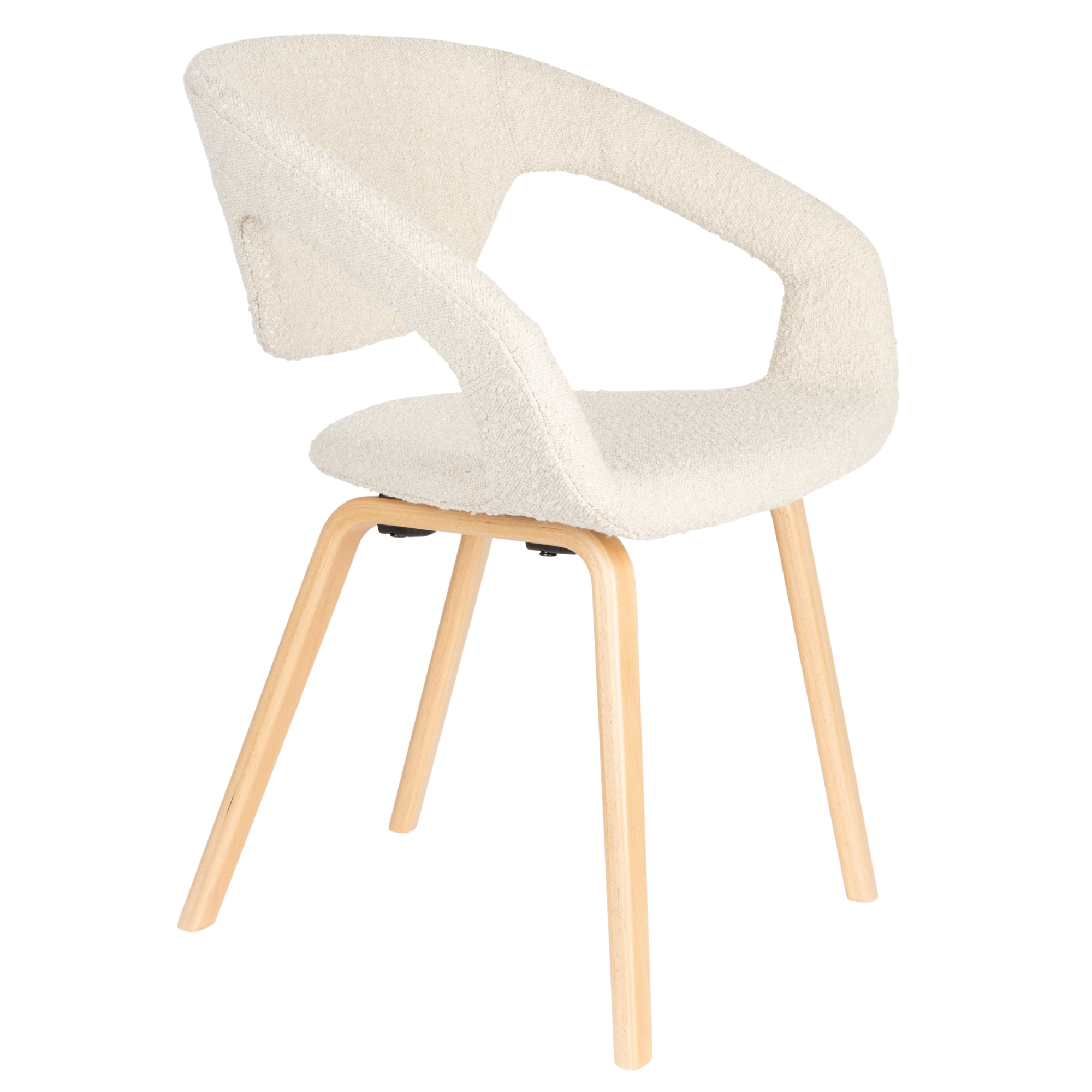 Eetkamerstoel Flexback Boucle beige - set van 2