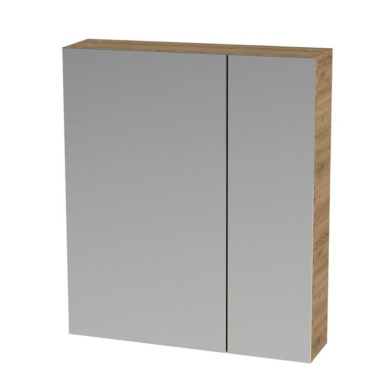 Tiger S-line Spiegelkast 60 cm met 2 enkelzijdige spiegeldeuren Chalet eik