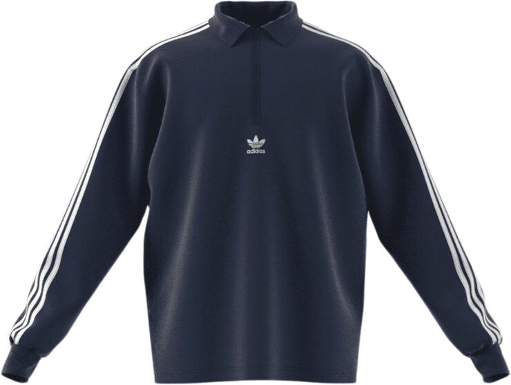 adidas adicolor 3-stripe longesleeve polo Blue