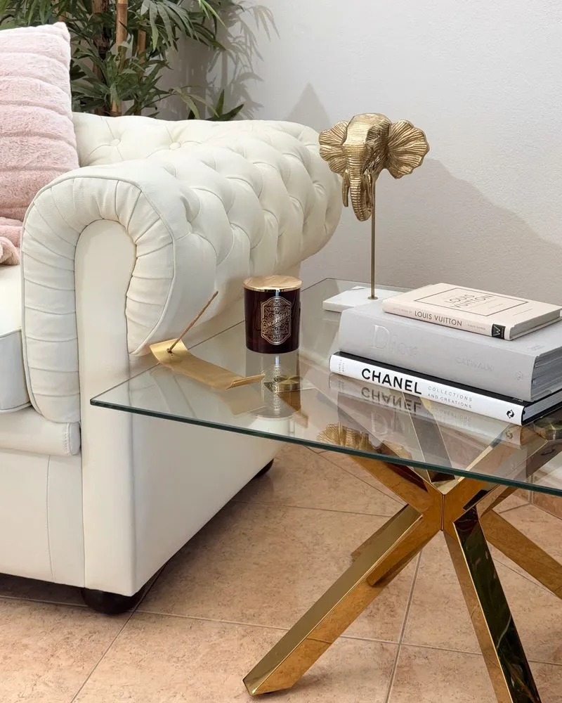 Salontafel STARLIGHT Veiligheidsglas Goud