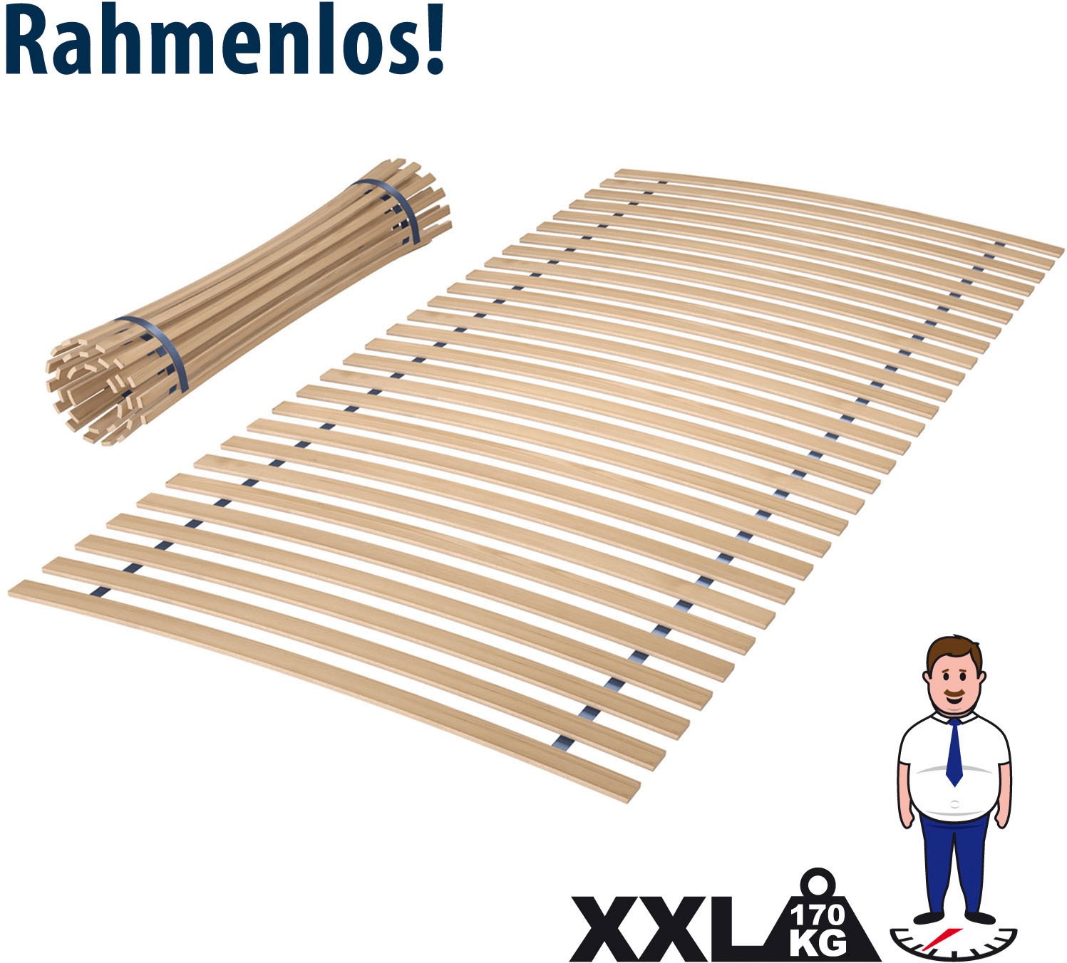 Jekatex Rollrost »Basic Comfort in 90x200 cm und weiteren Grössen erhältlich« Belastbar bis 170kg