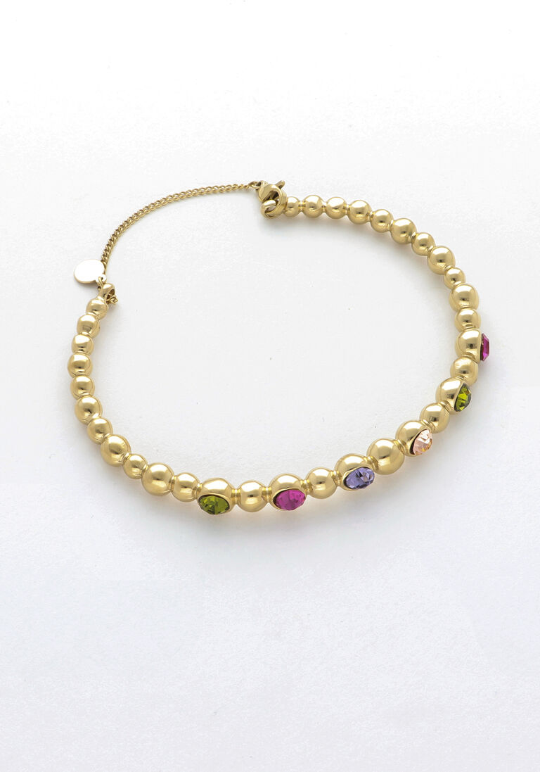 NOTRE-V gouden notre-v armband bangle stone multi