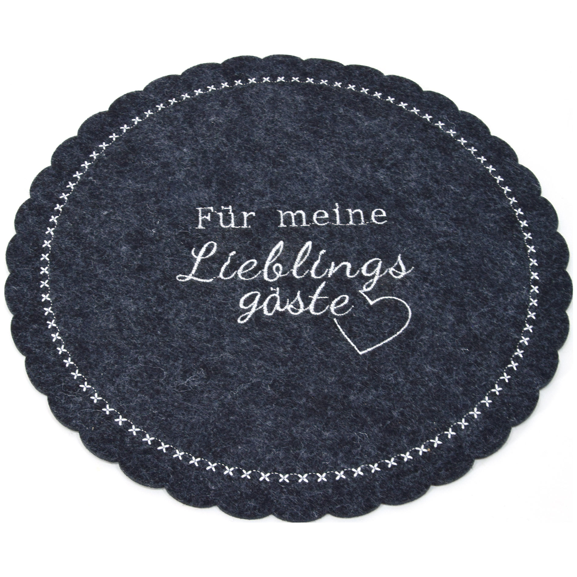 Filz Platzmatte - Für meine Lieblingsgäste - Ø 25 cm