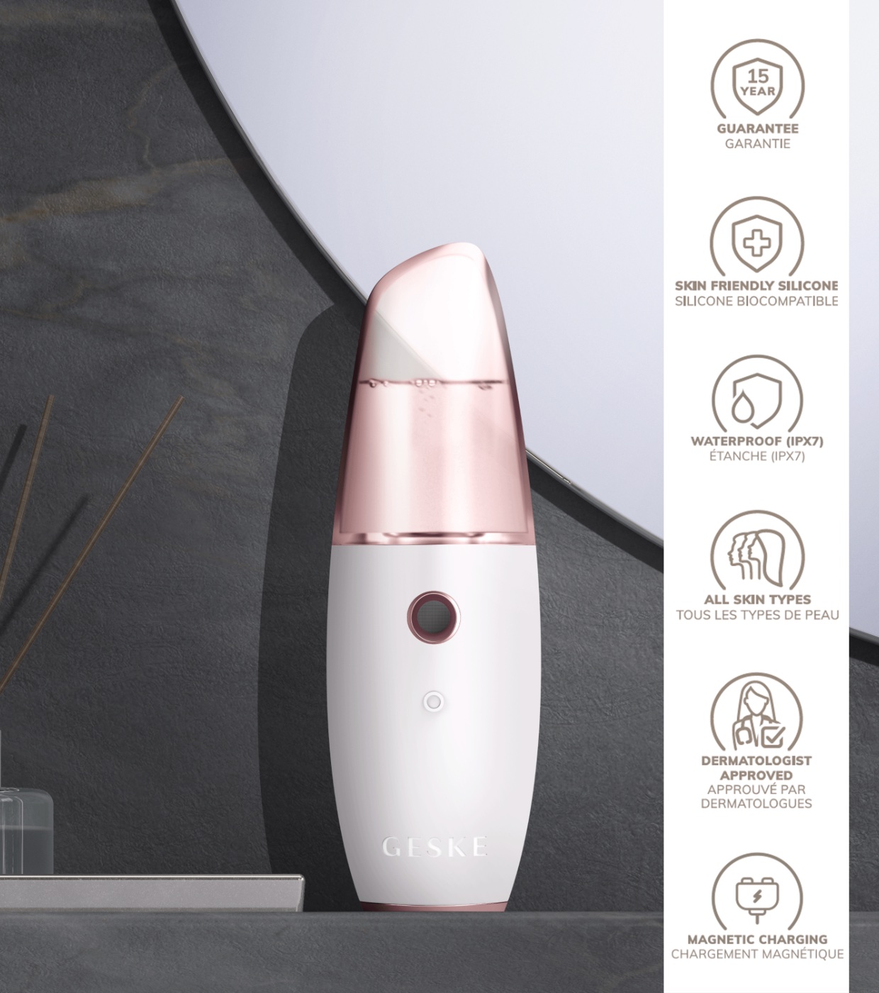 GESKE - Vaporizador facial Hydration Refresher 4 in 1 - Starlight