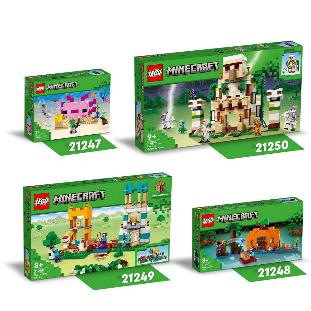 LEGO Minecraft 21250 Die Eisengolem-Festung 2-in-1 Burg-Spielset