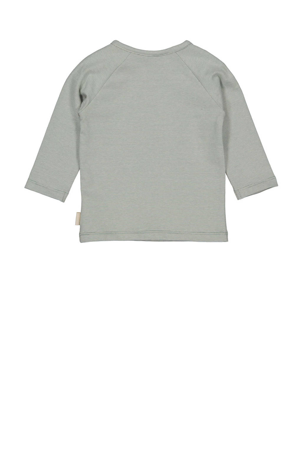 LEVV baby gestreepte longsleeve LNERONOS van katoen zachtgroen