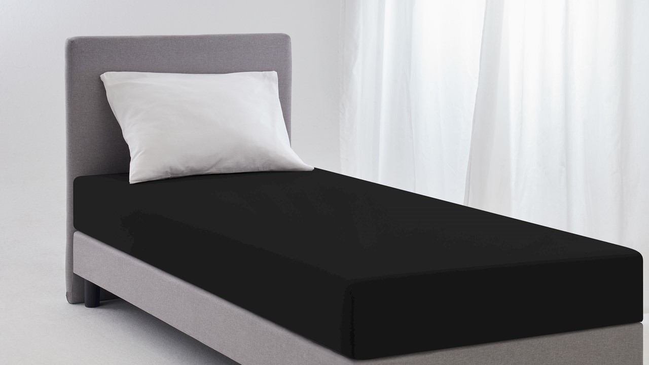 Hoeslaken Beter Bed Select Jersey zwart