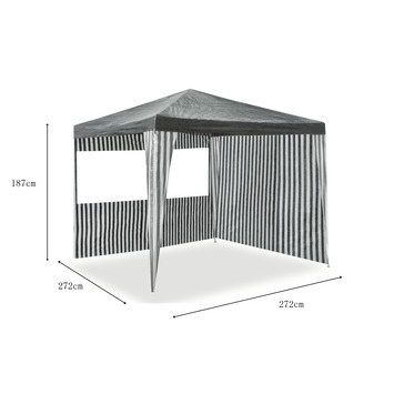 Partytent Zijwand Caribe Grijs 2st