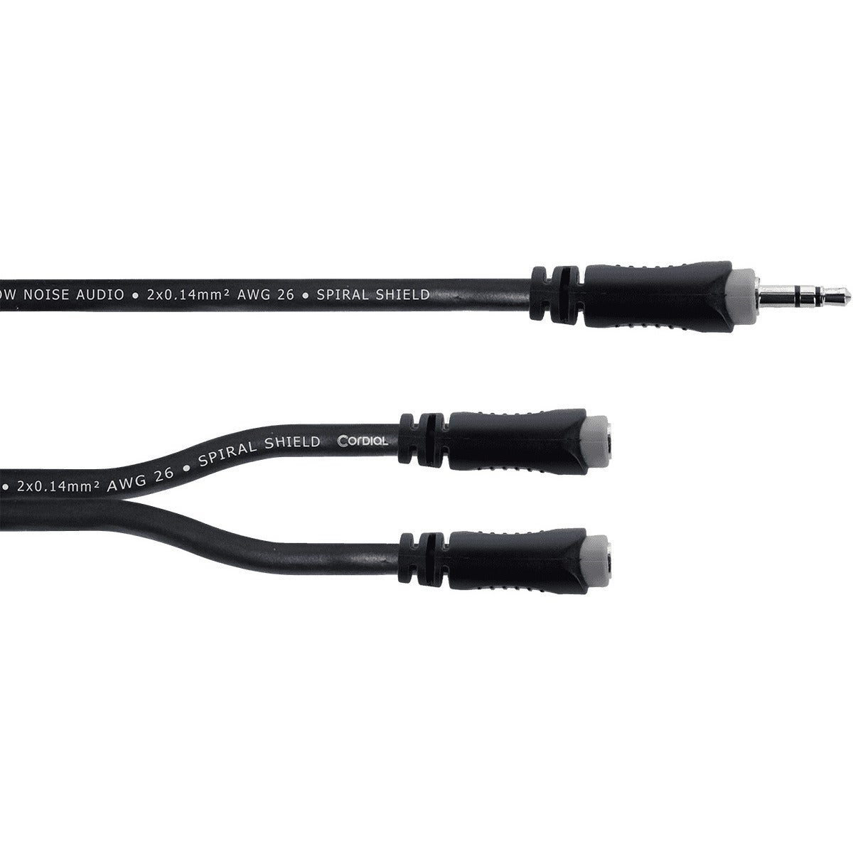 Cordial EY0.3WYY Elements verloopkabel 3.5 mm jack TRS male - 2x TRS fem 0.3m