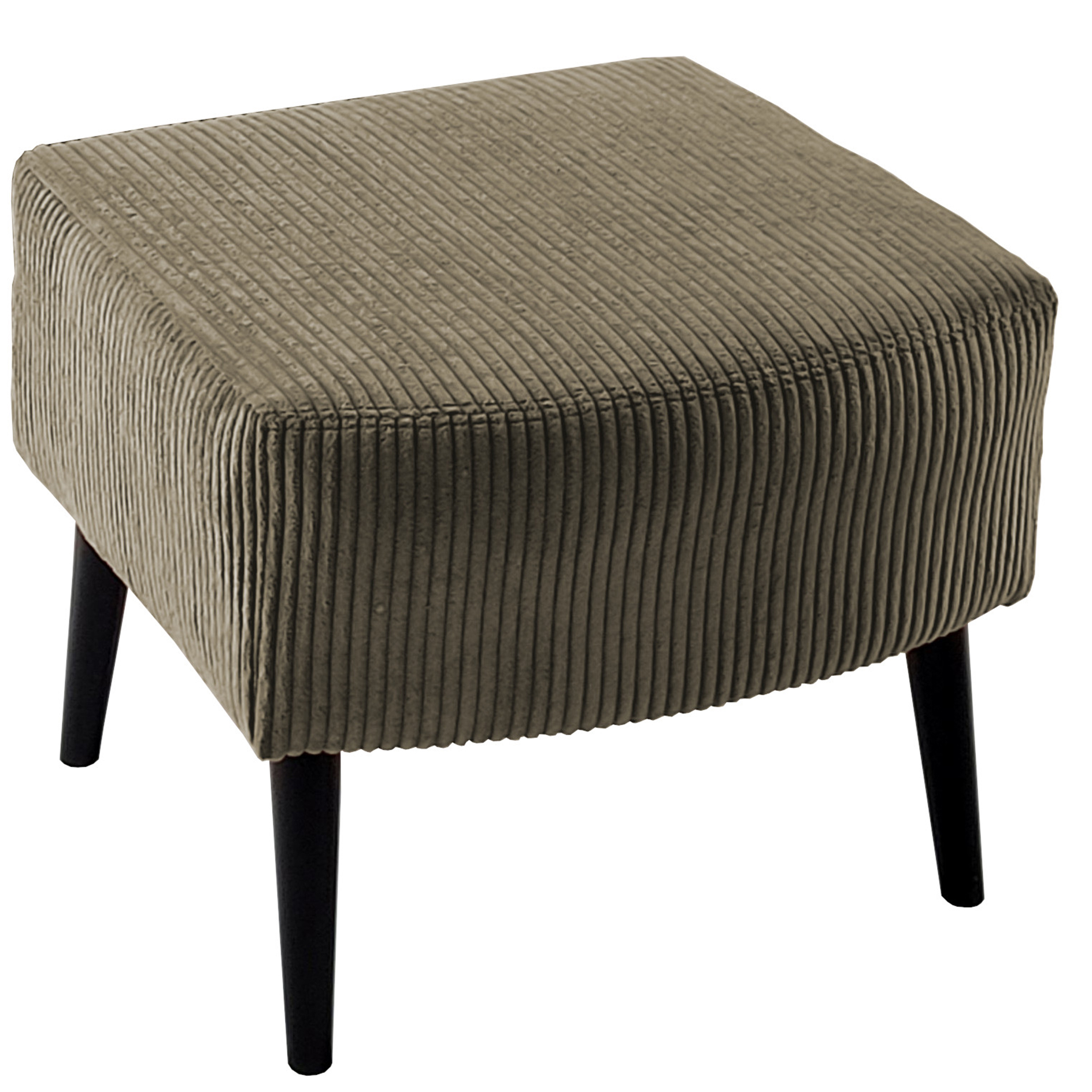 Hocker - taupe - Wellenfederung - Cord