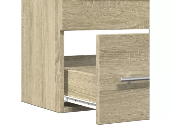 Armoire d'évier Chêne sonoma 60x38,5x48 cm Aggloméré