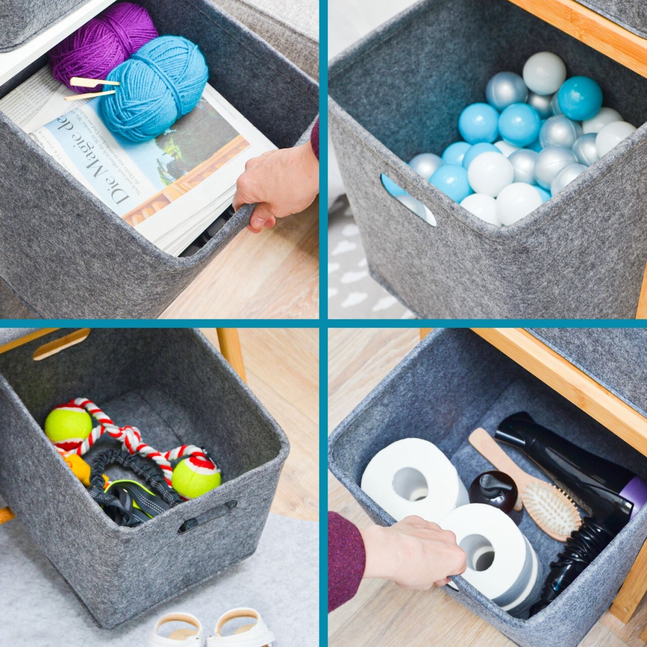 Filz Aufbewahrungsbox 33x33x33 - Kompatibel mit IKEA Kallax - Regal Einsatz Box