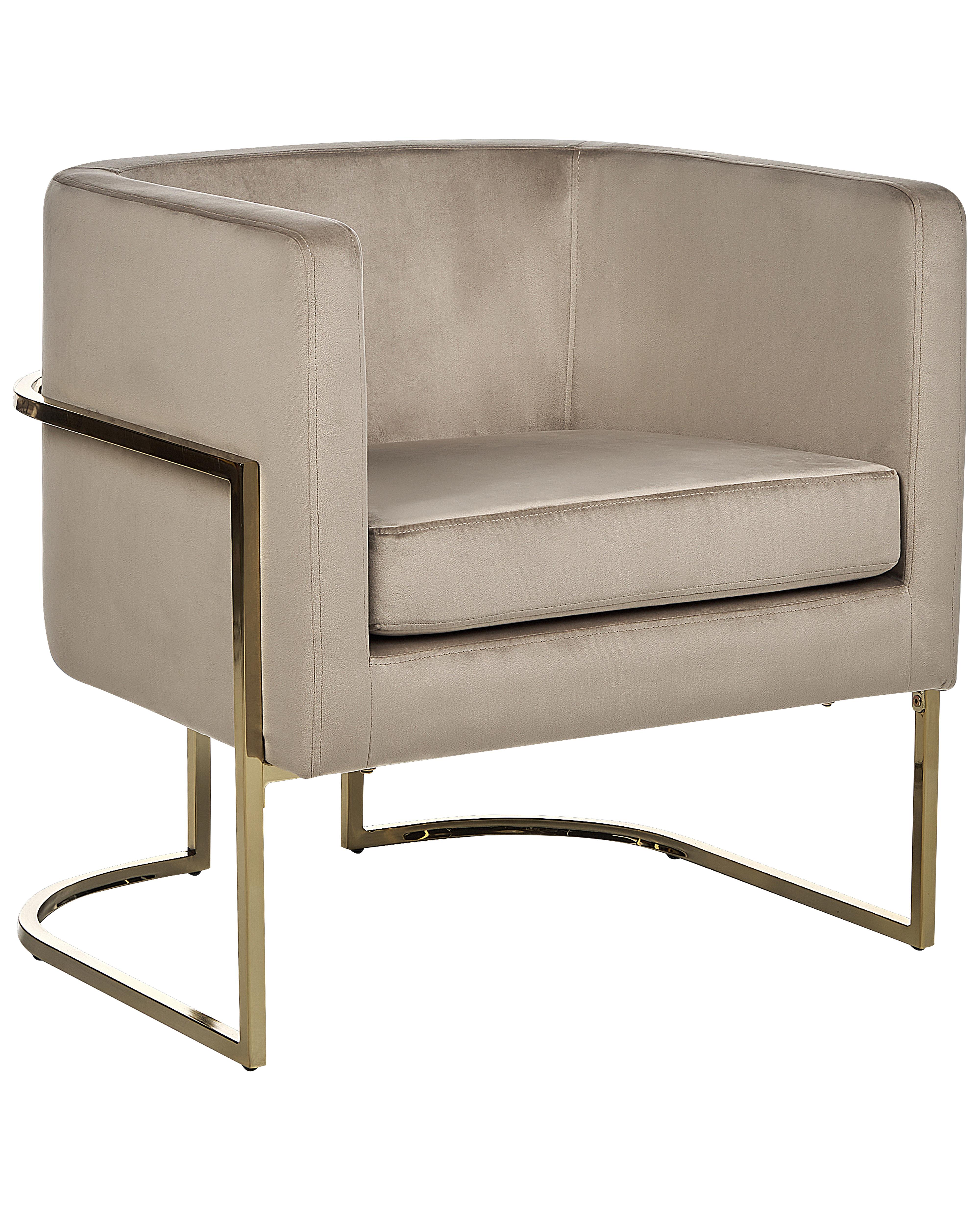 Fauteuil SIRKKA Fluweel Taupe