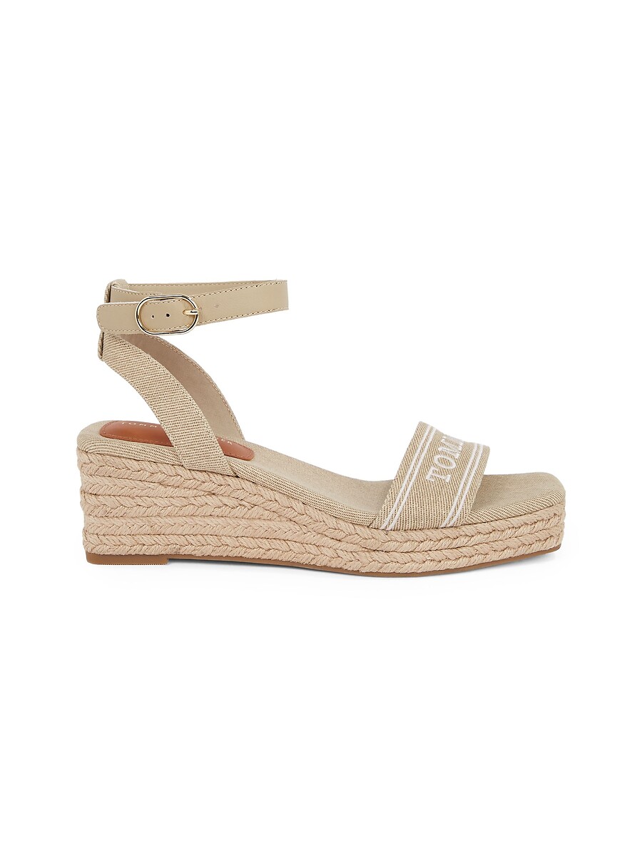 TOMMY HILFIGER<br>Sandálias de couro com salto