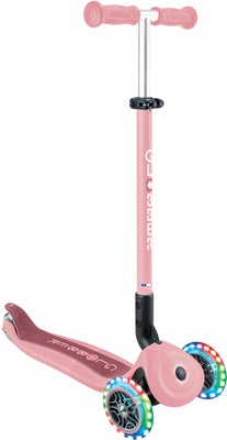Globber Go-Up Active Lights 360° 3-hjuls Sparkesykkel, Pastellrosa