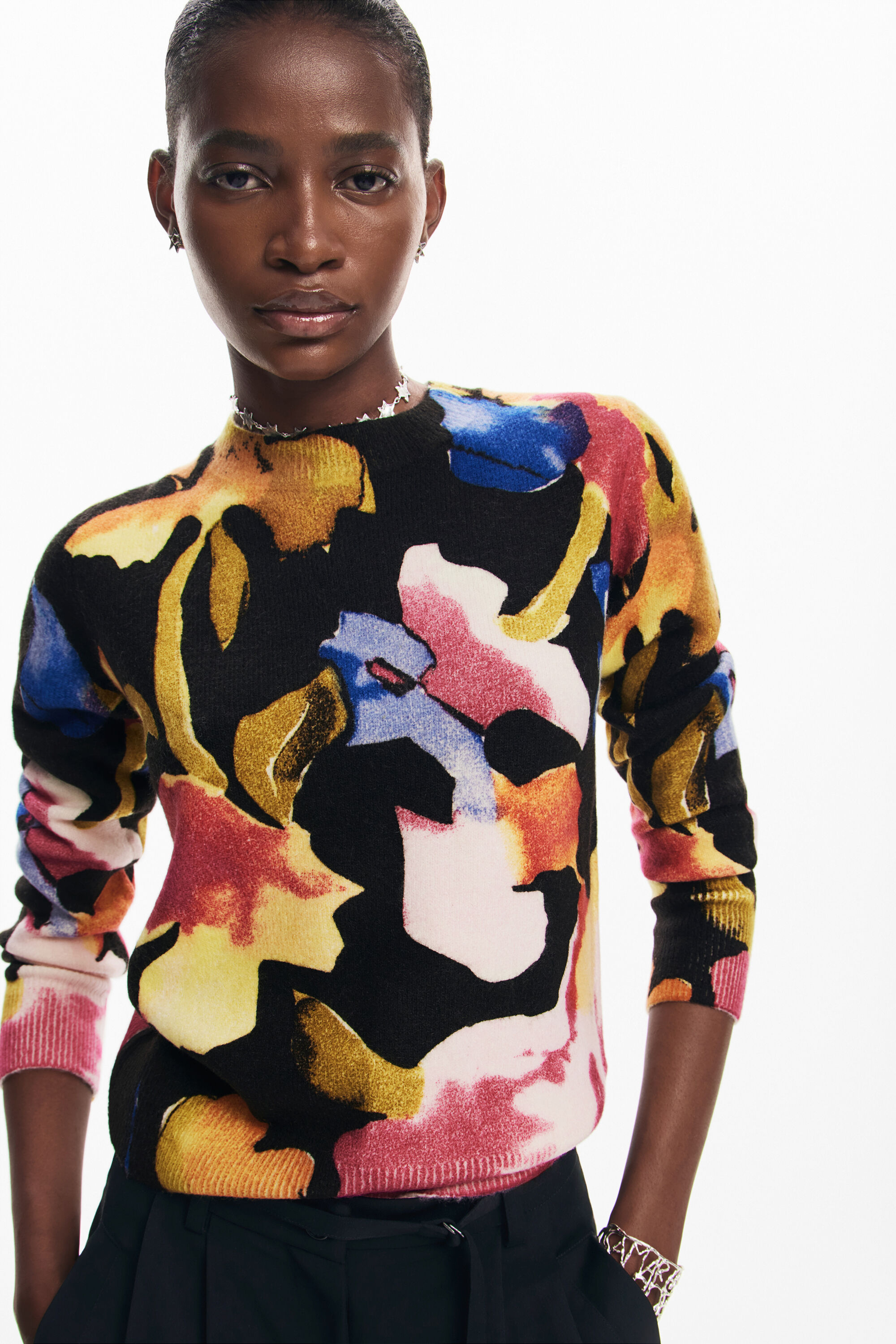 camisa floral artística